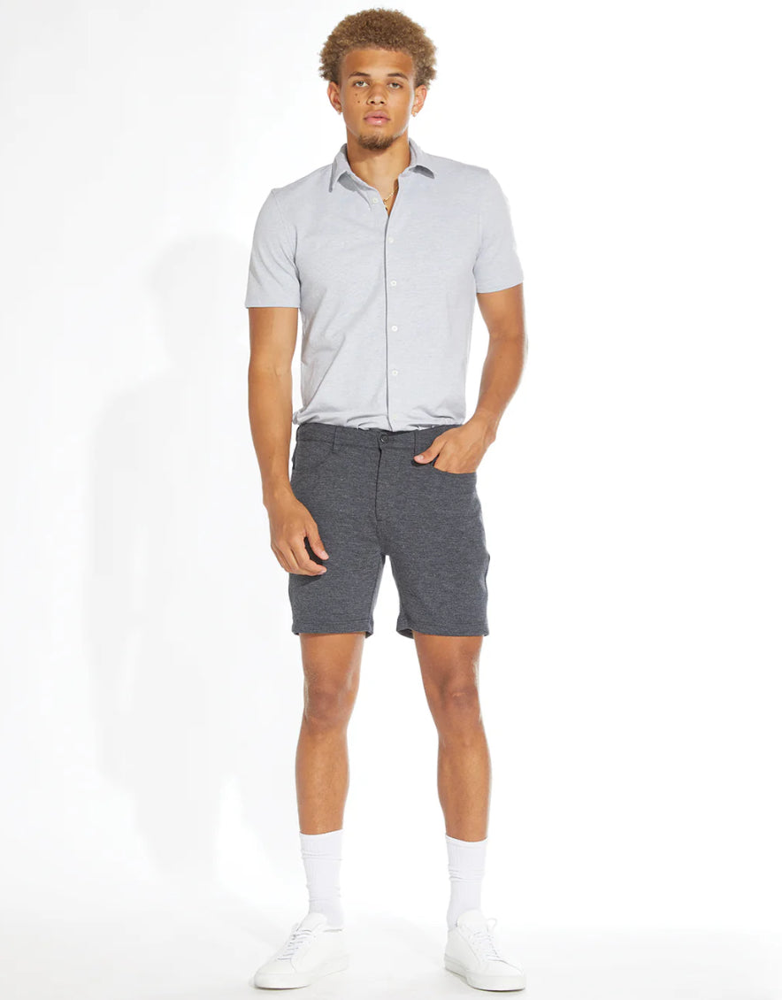 Keith 6" Pique Short Heather Charcoal