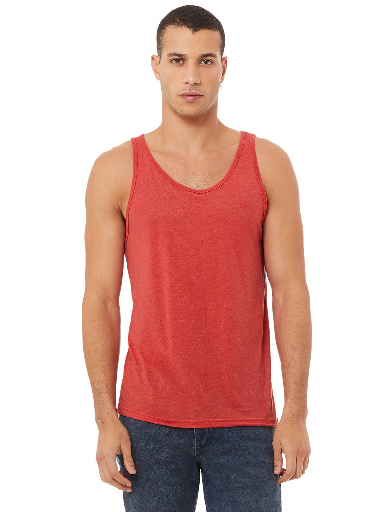 Unisex Jersey Tank Red Triblend