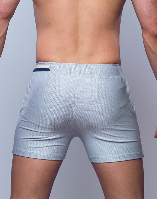 Full Lined Mesh Shorts - Light Grey