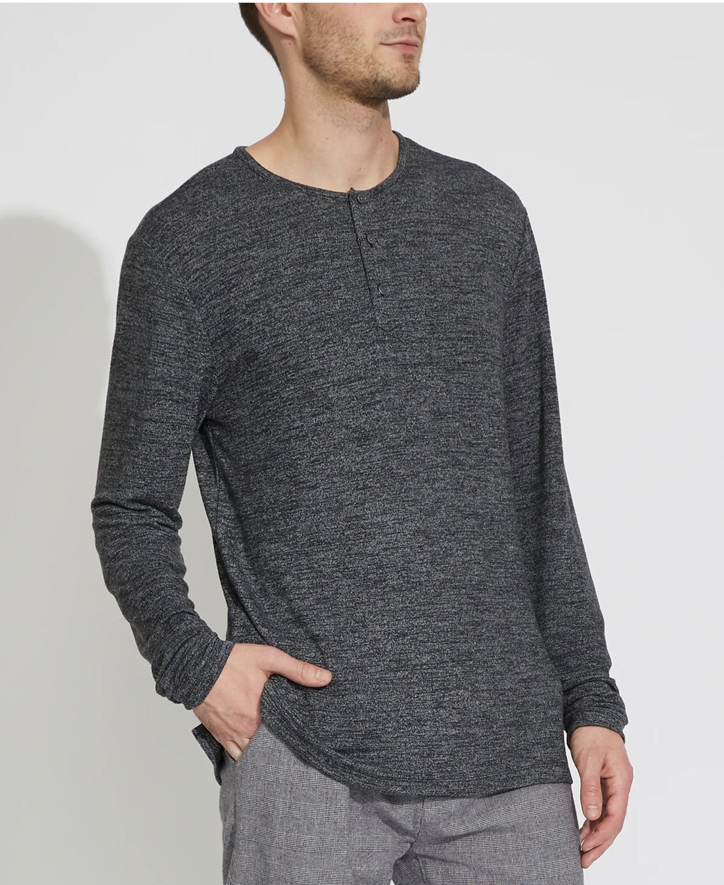 Hogan Crewneck Henley Dark Charcoal