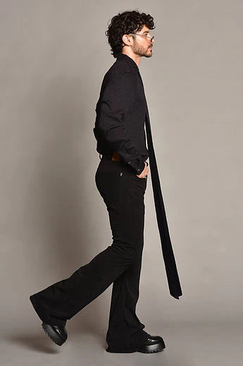 Black Corduroy Flared Pants