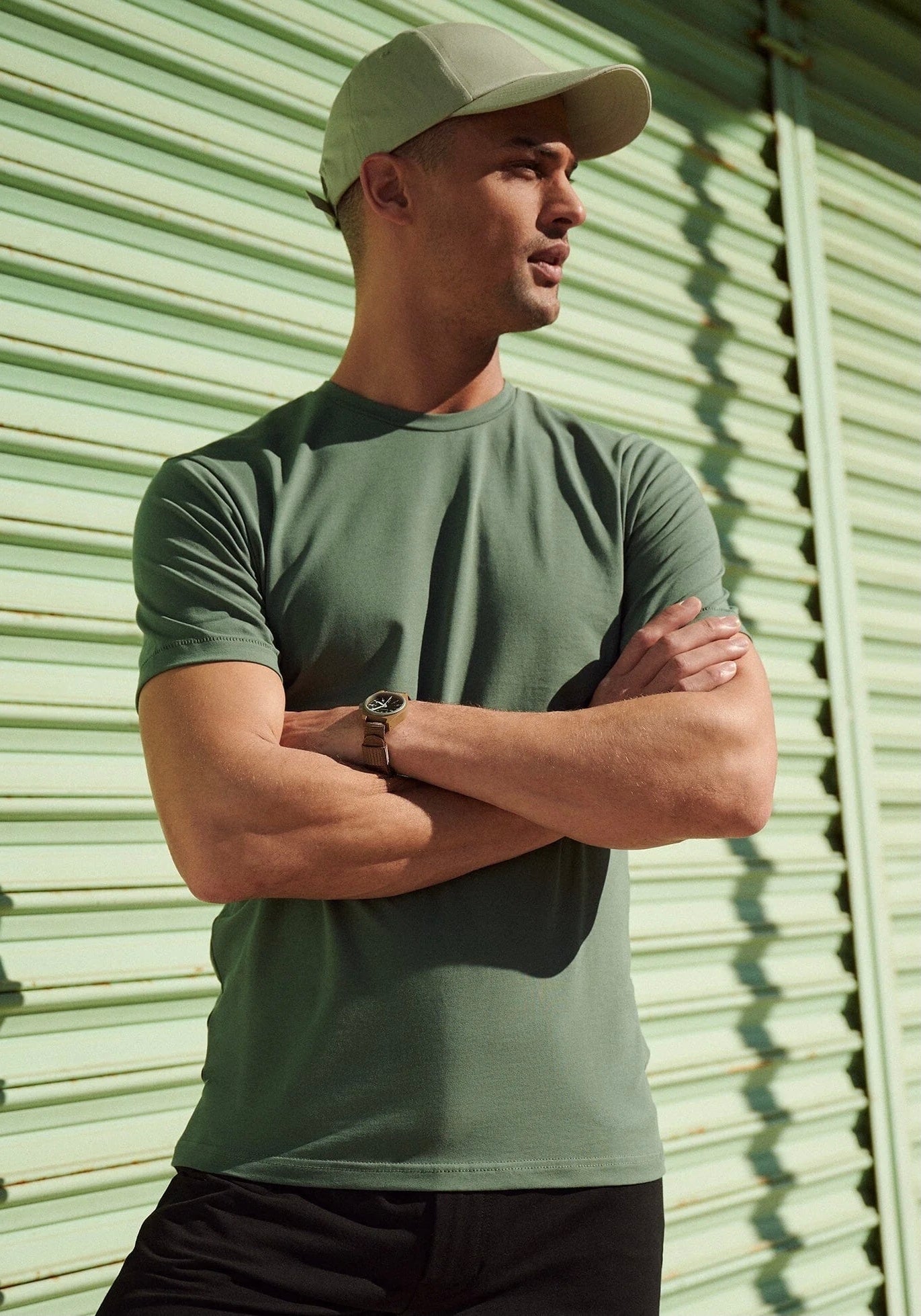 Cotton Stretch T-Shirt Olive