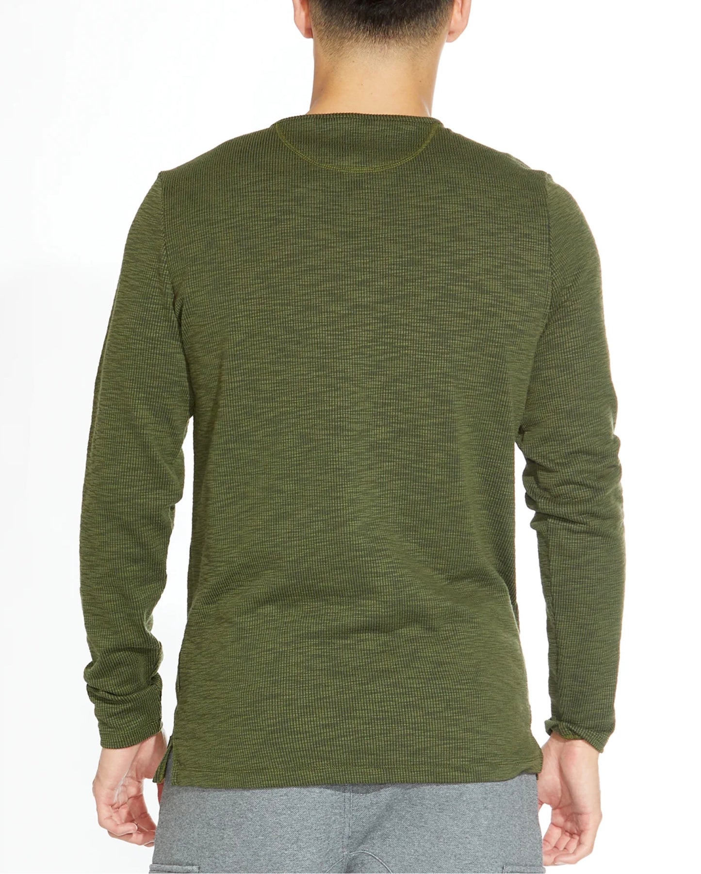 Hogan Ribbed Henley Olive