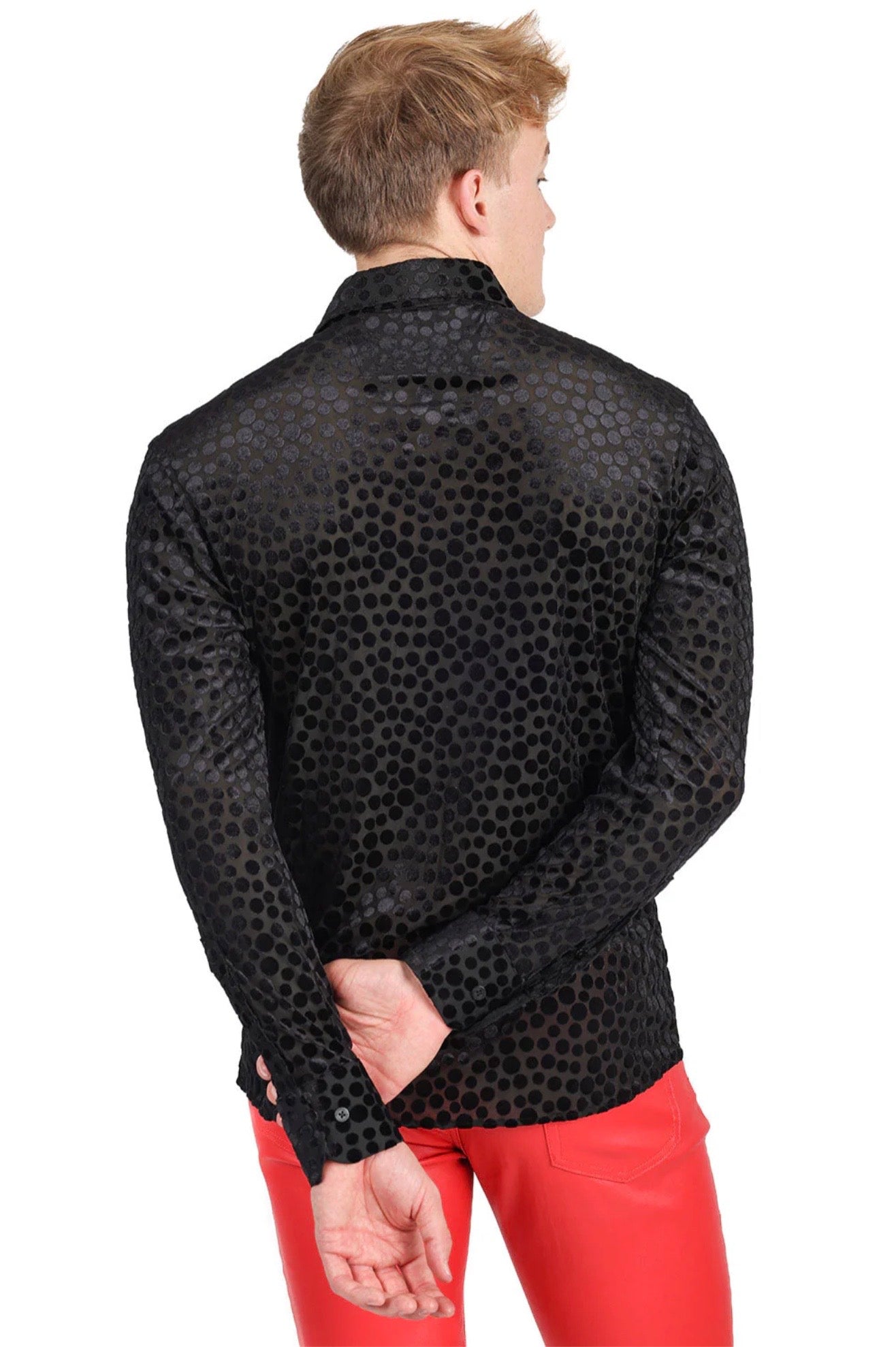 Polka Couture Long Sleeve Shirt Black