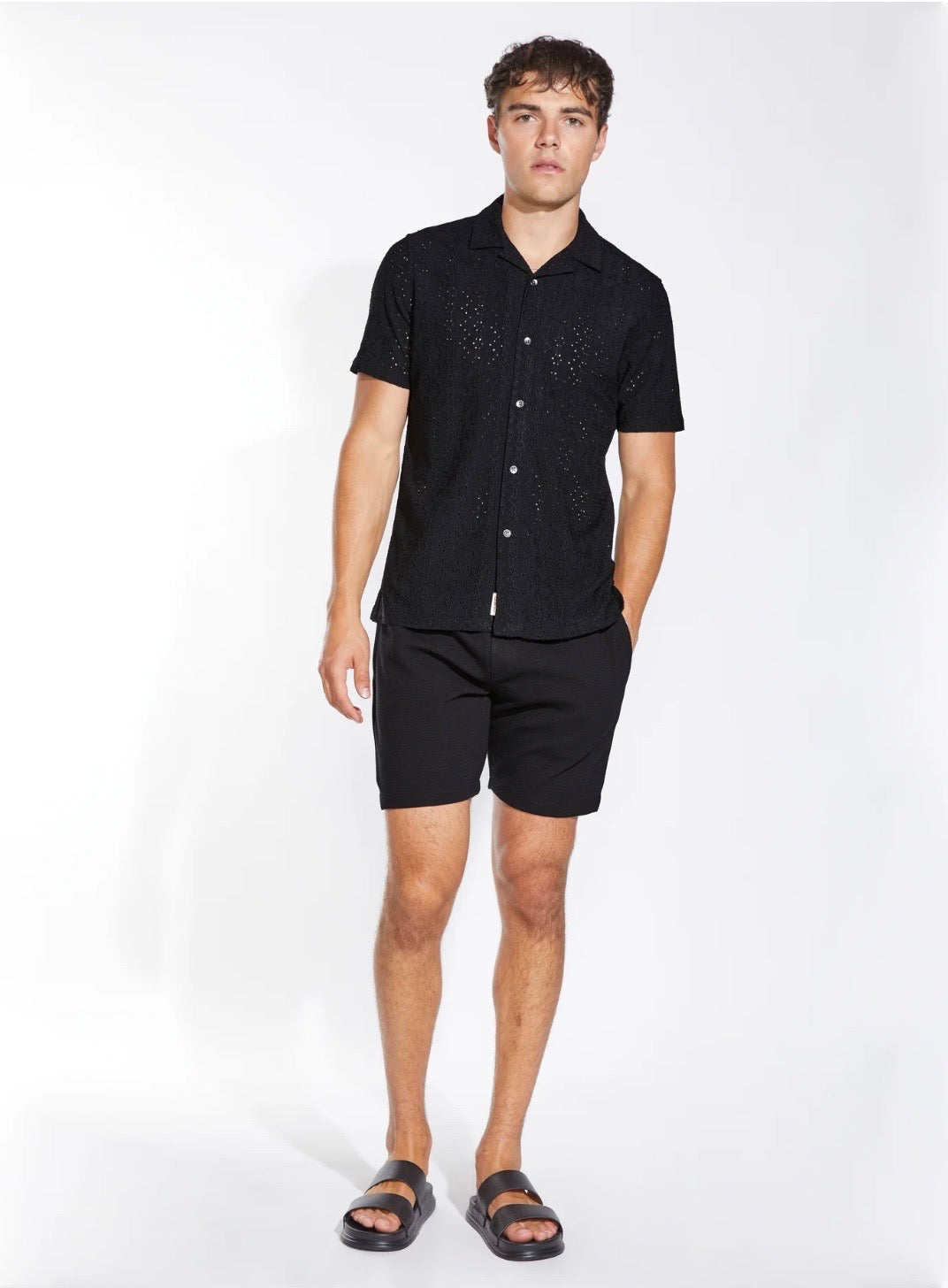 Knit Resort Shirt Black