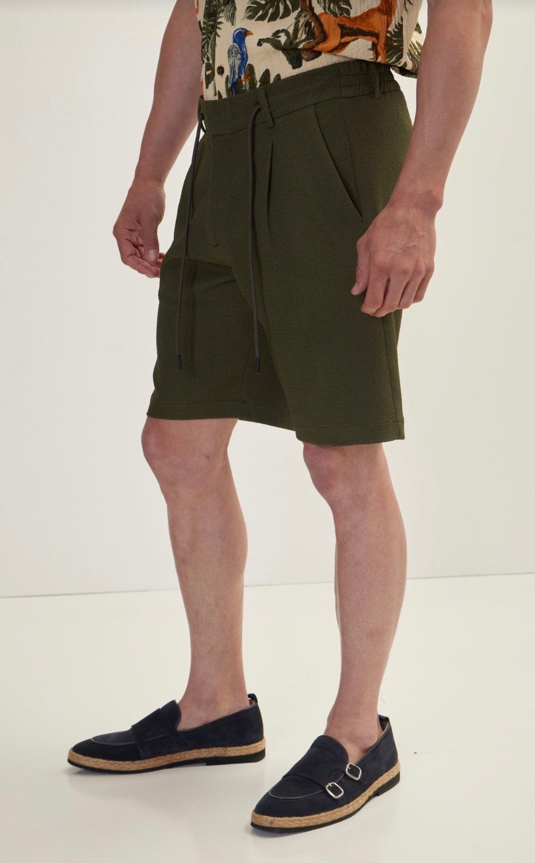Waffle Dress Short Green