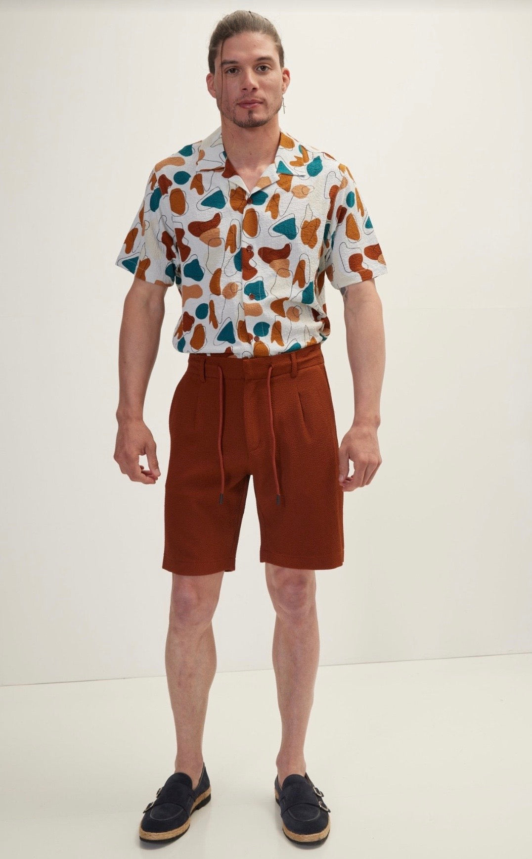 Waffle Dress Short Brown
