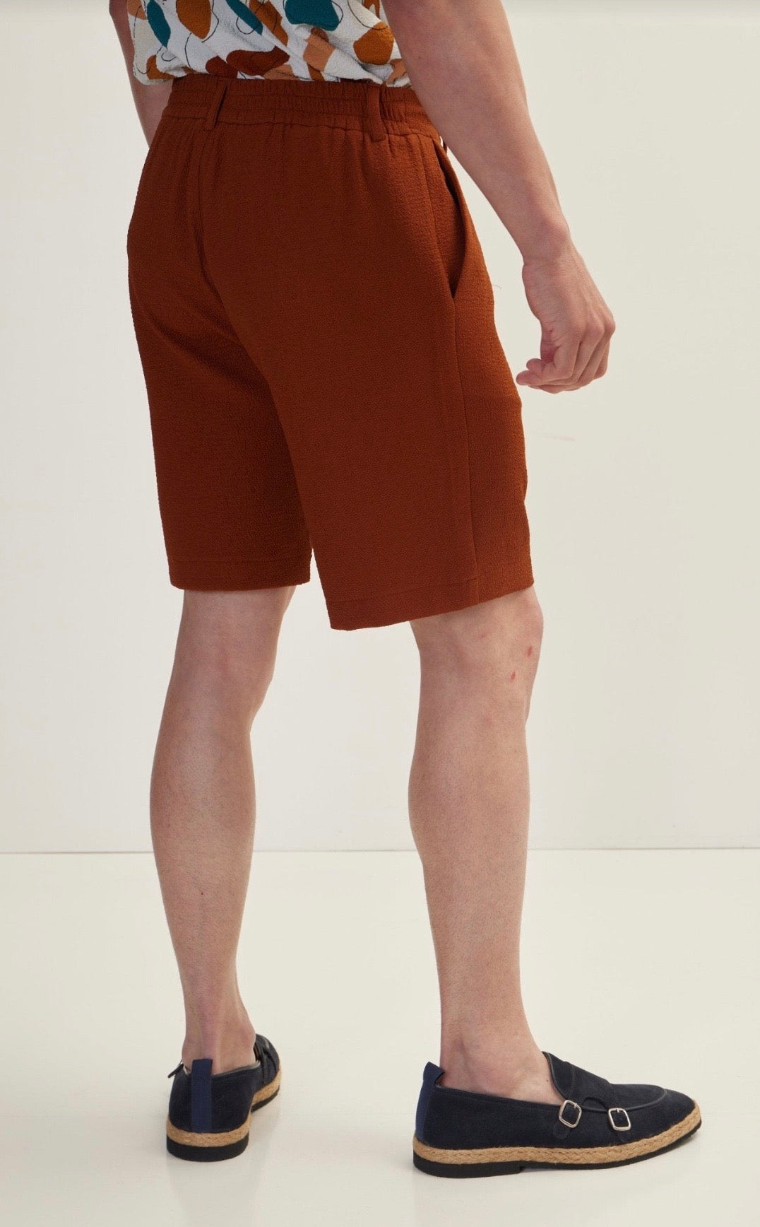 Waffle Dress Short Brown