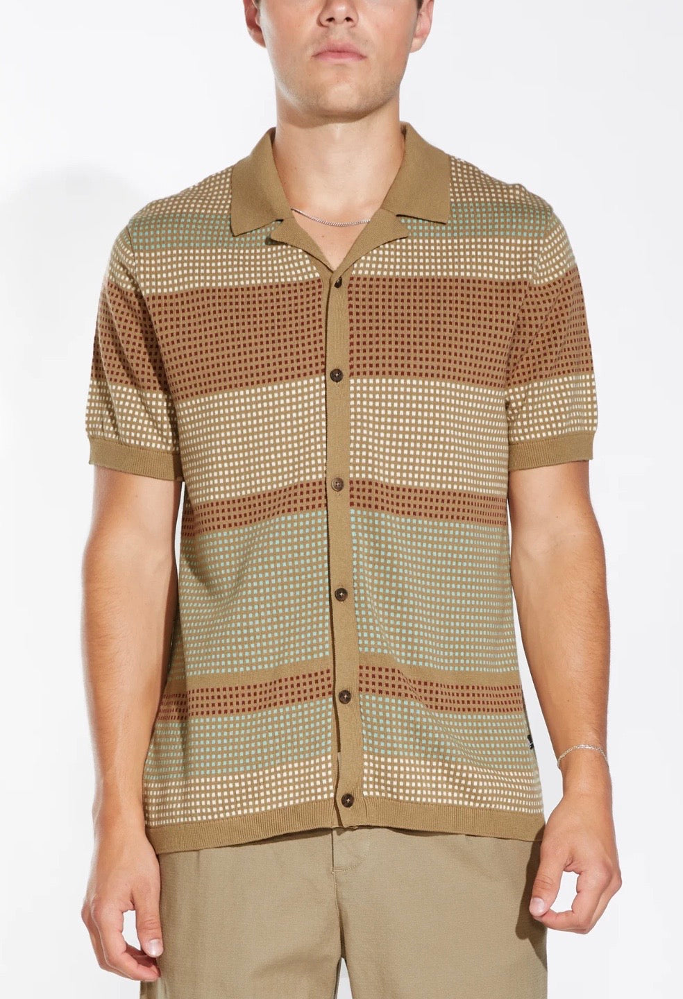Full Placket Resort Shirt Tobacco