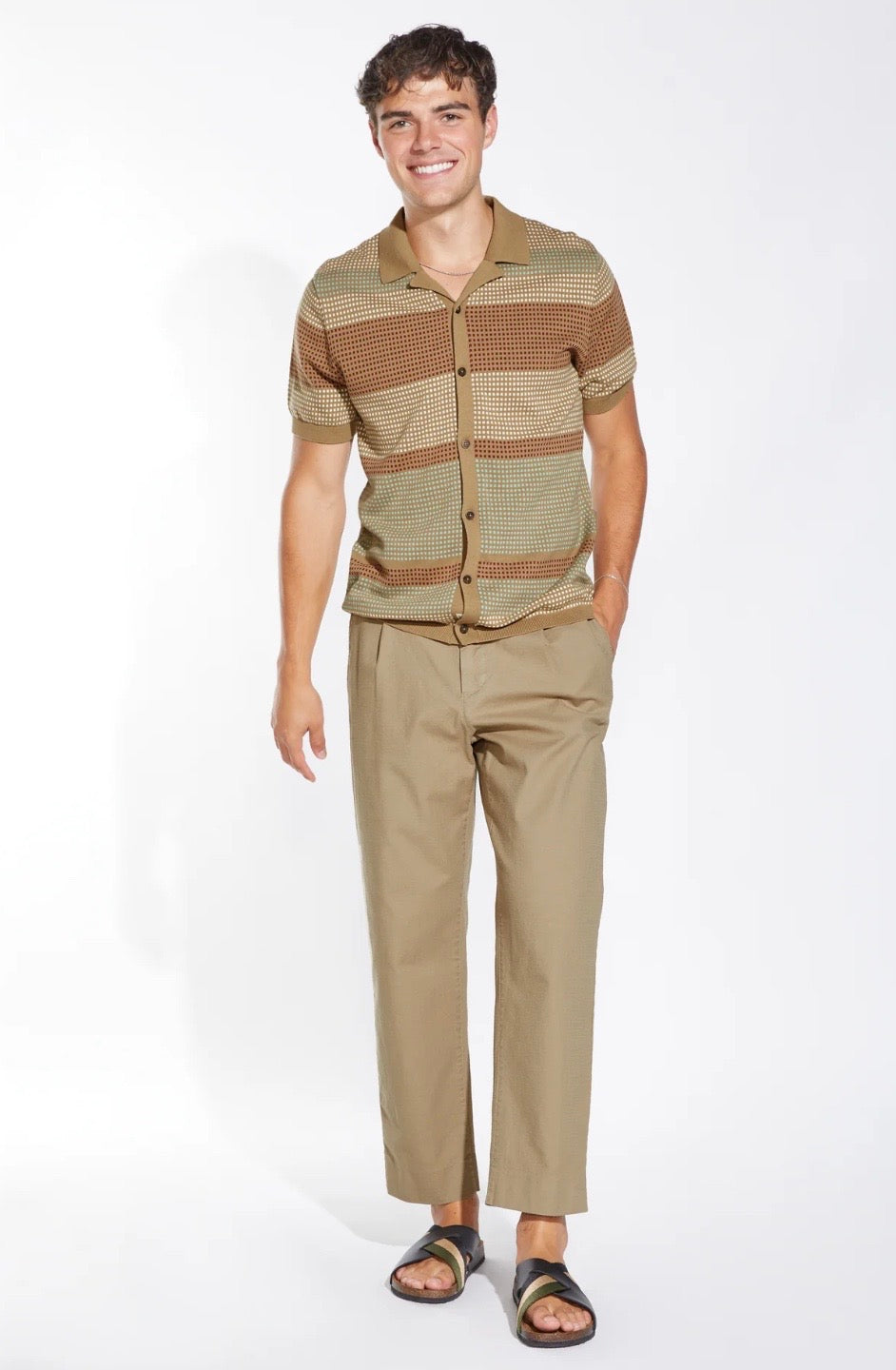 Full Placket Resort Shirt Tobacco