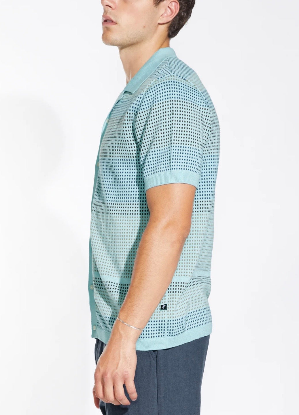 Full Placket Resort Shirt Aqua