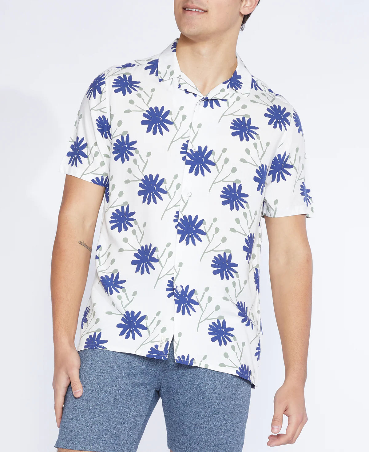 Arroyo Printed Resort Shirt | White