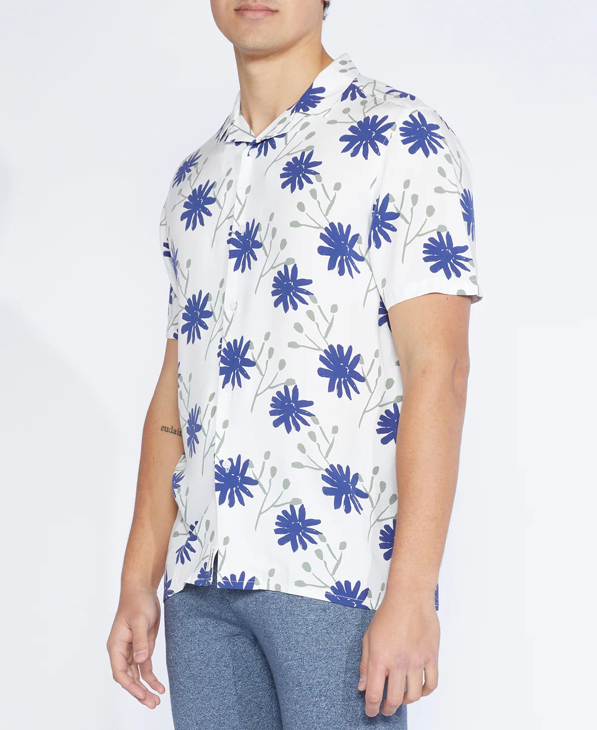 Arroyo Printed Resort Shirt | White