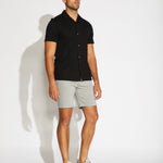 BLAKE | 8.5" herringbone knit short | black