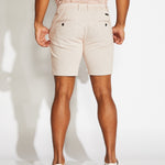 Tailored Shorts W/ Half Elastic Waist Band