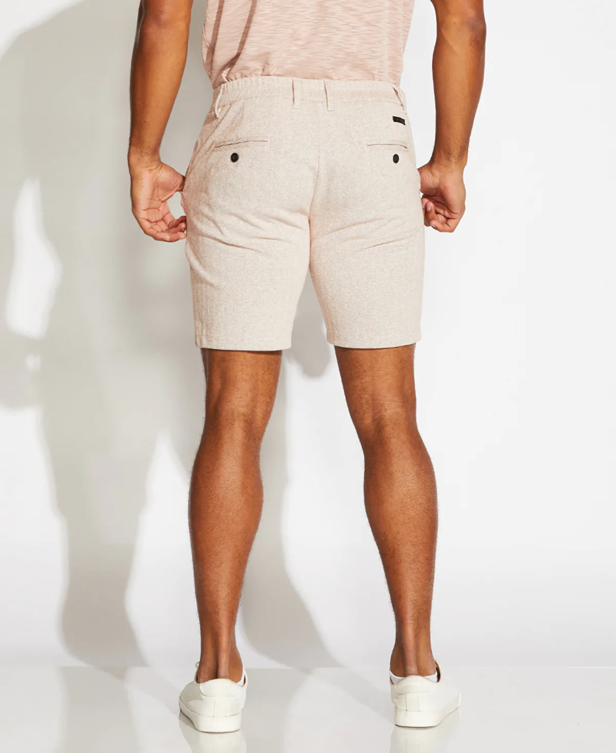 Blake Herringbone Knit Shorts | Cinnamon