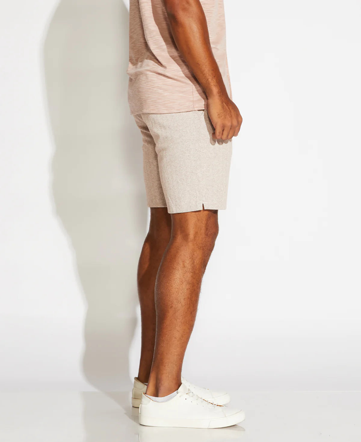 Blake Herringbone Knit Shorts | Cinnamon