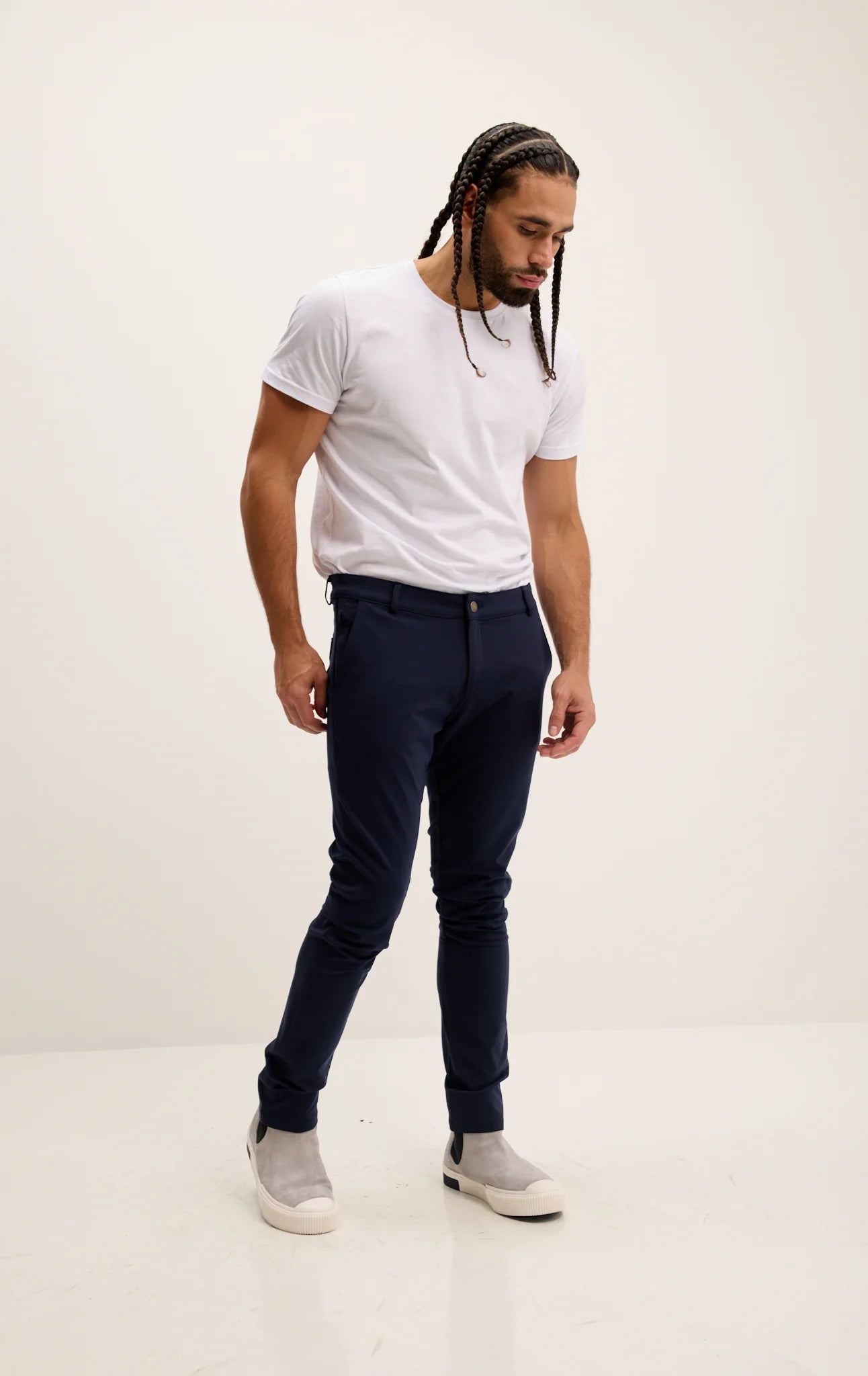 Tapered Casual Wear Pants - Navy