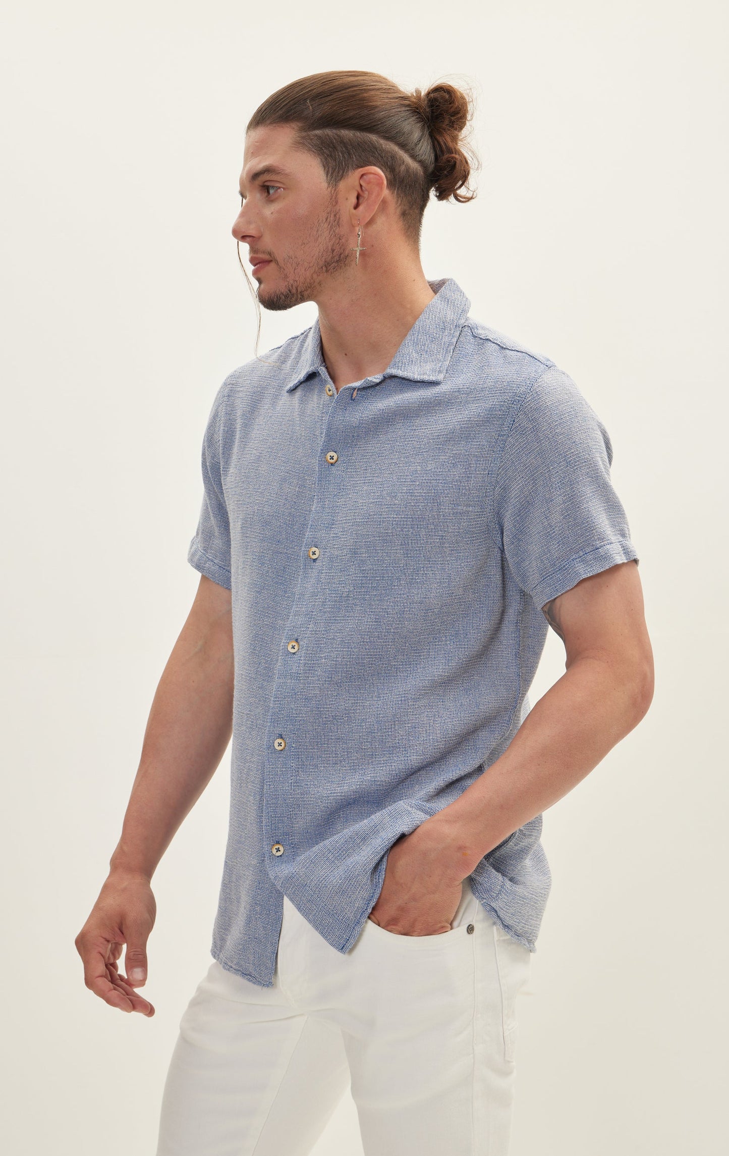 Blue Shirt Knit