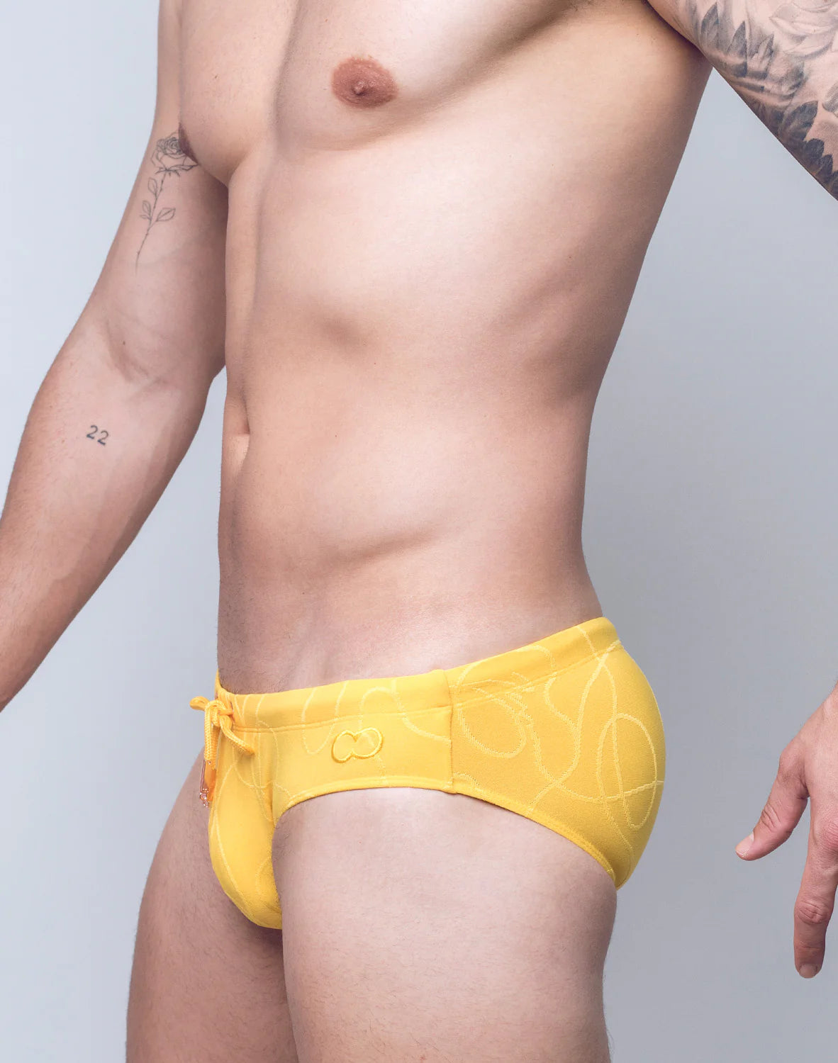 V10 Textured Swim Brief Ripple Yellow