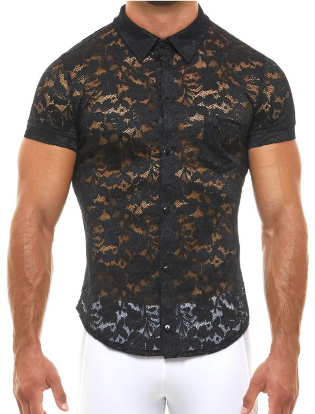 Floral Lace Shirt | Black