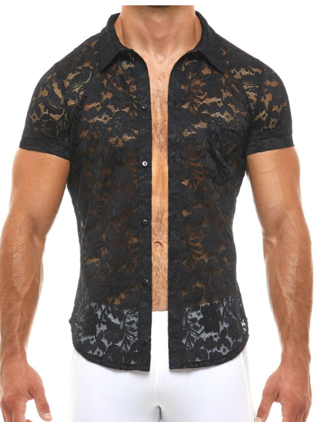 Floral Lace Shirt | Black
