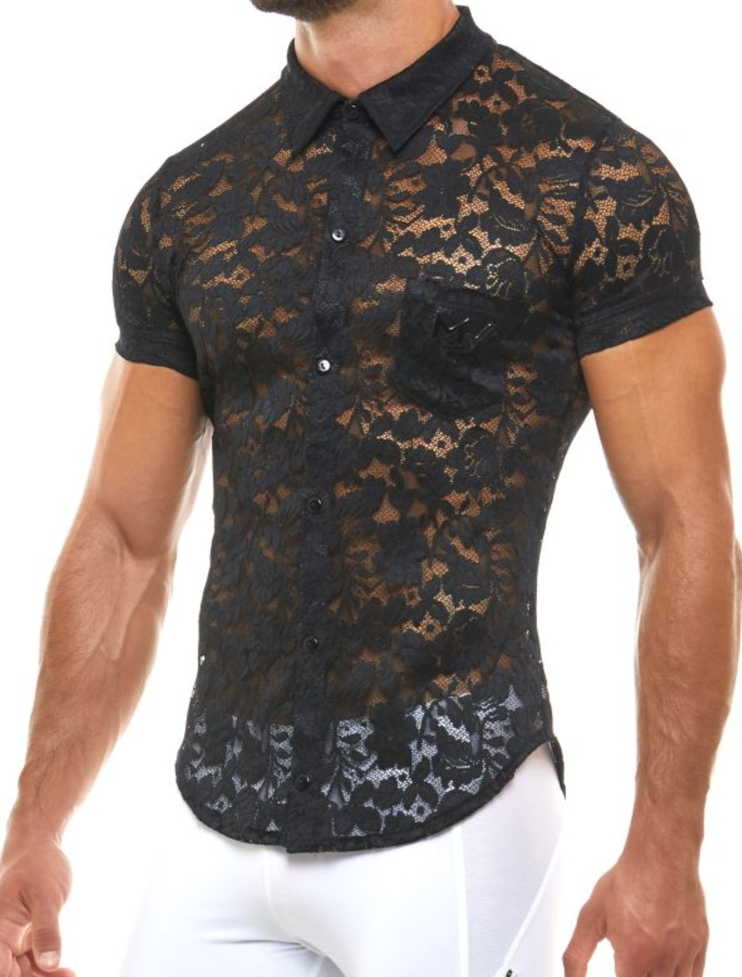 Floral Lace Shirt | Black