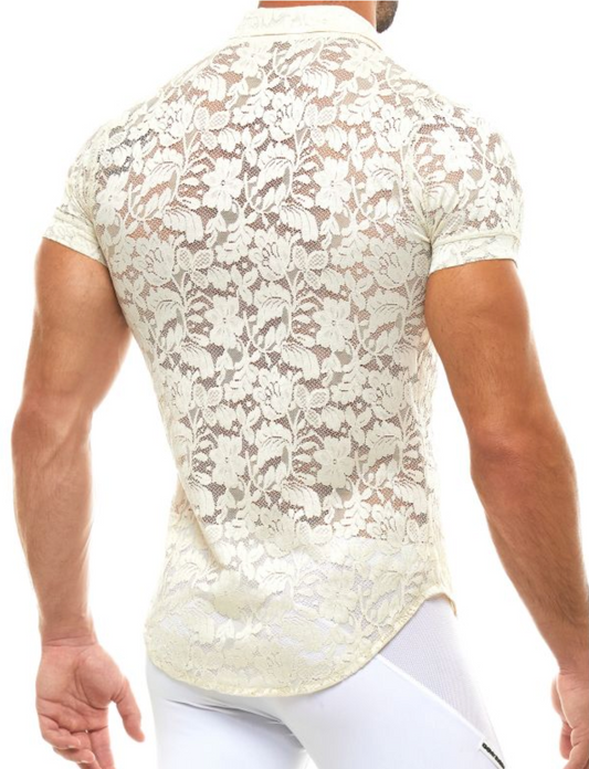 Floral Lace Shirt \ Ivory