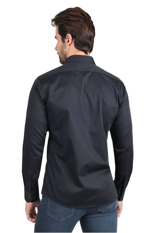 Black Classic Long Sleeve Shirt