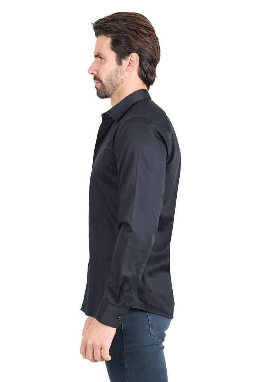 Black Classic Long Sleeve Shirt