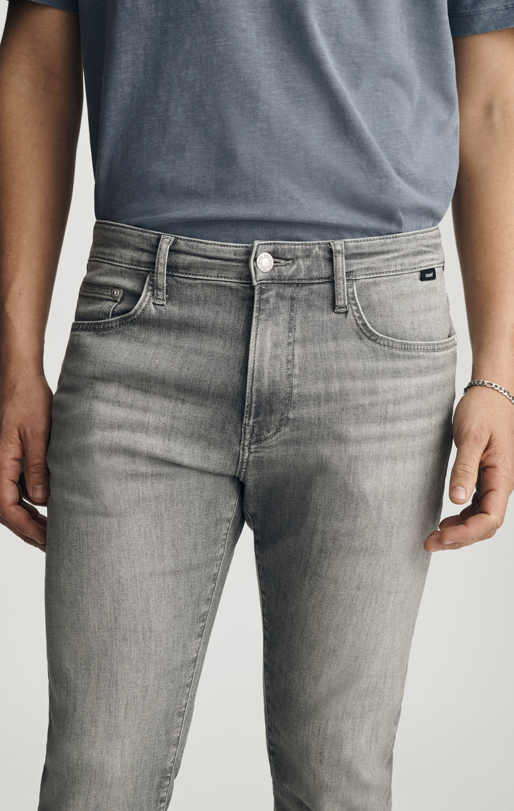 Jake Grey Brushed Feather Blue (Slim Leg)