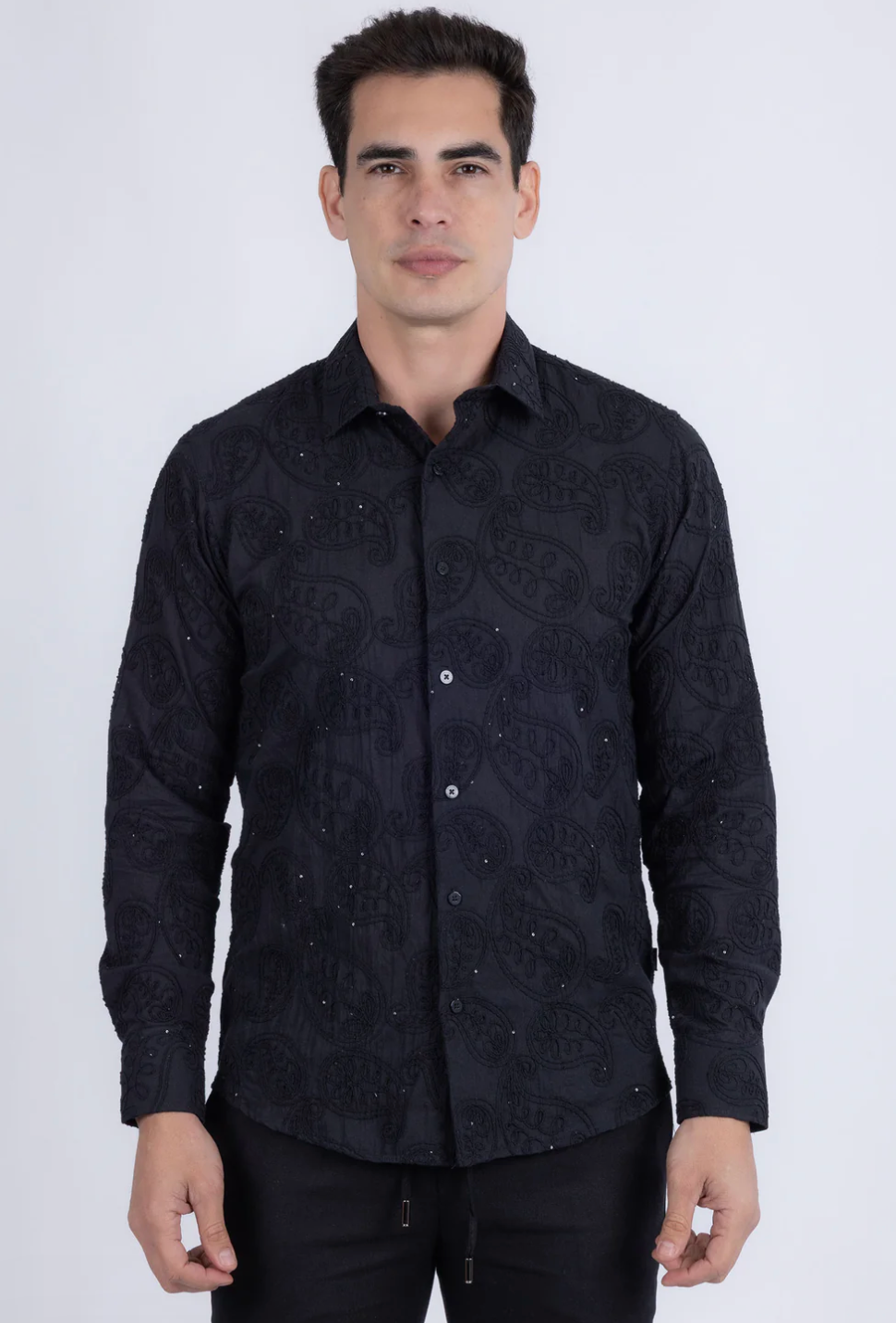 Embroidered Long Sleeve Shirt