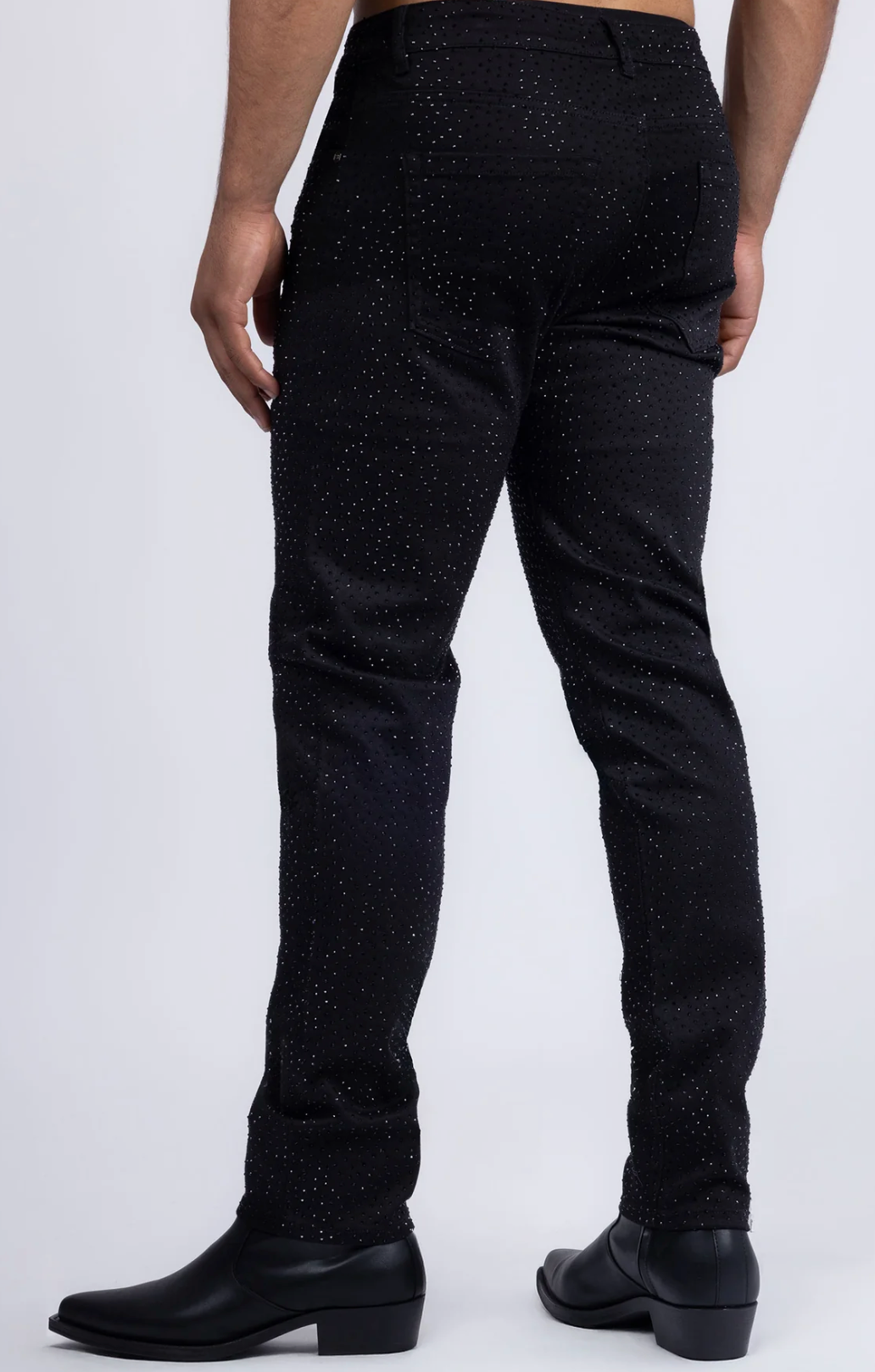 Rhinestone Jeans Black