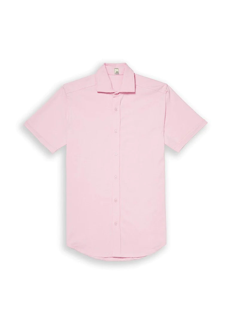 Short-Sleeve Polished Shirt | Pink