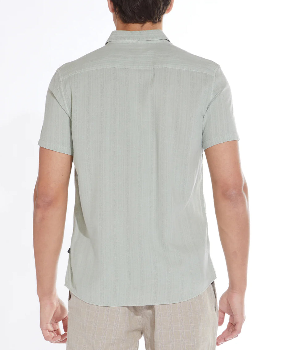 Pueblo Jacquard Stripe Woven Shirt Sage