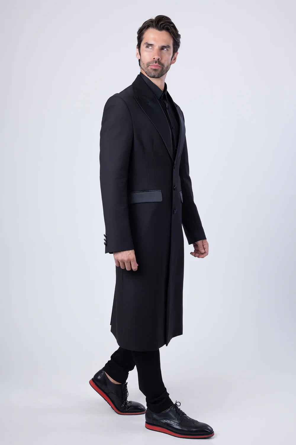 Fabledrobe Solid Long Coat Black