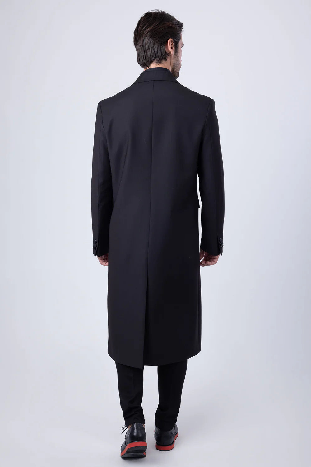 Fabledrobe Solid Long Coat Black