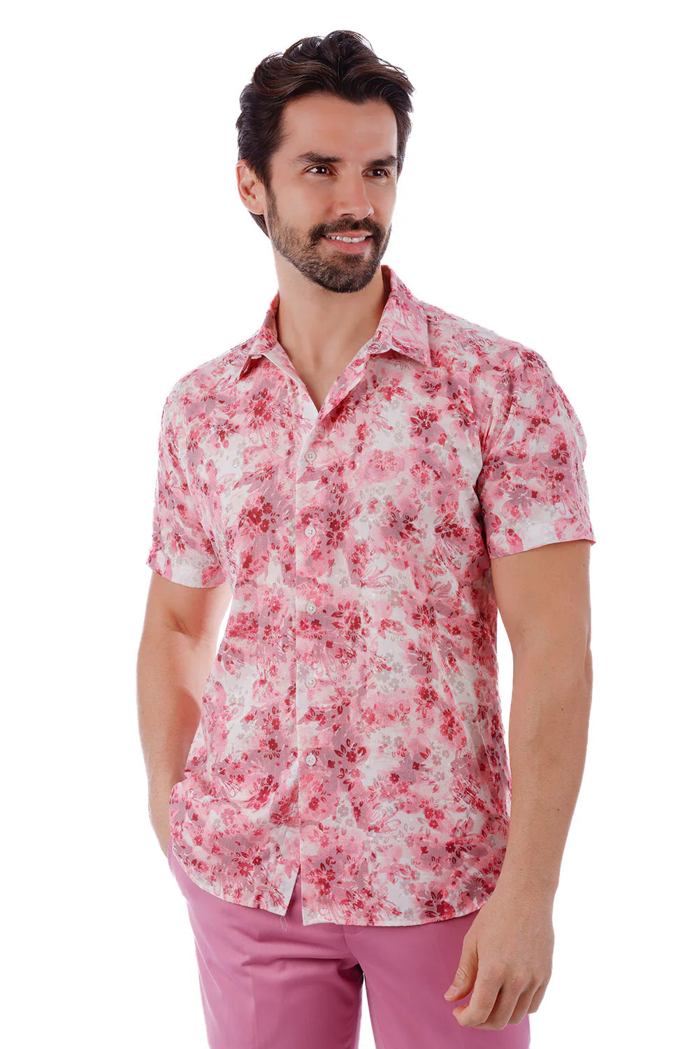 Elegant Buzz Short Sleeve Shirt Pink