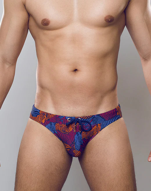 V20 Print Swim Brief Stallion Navy