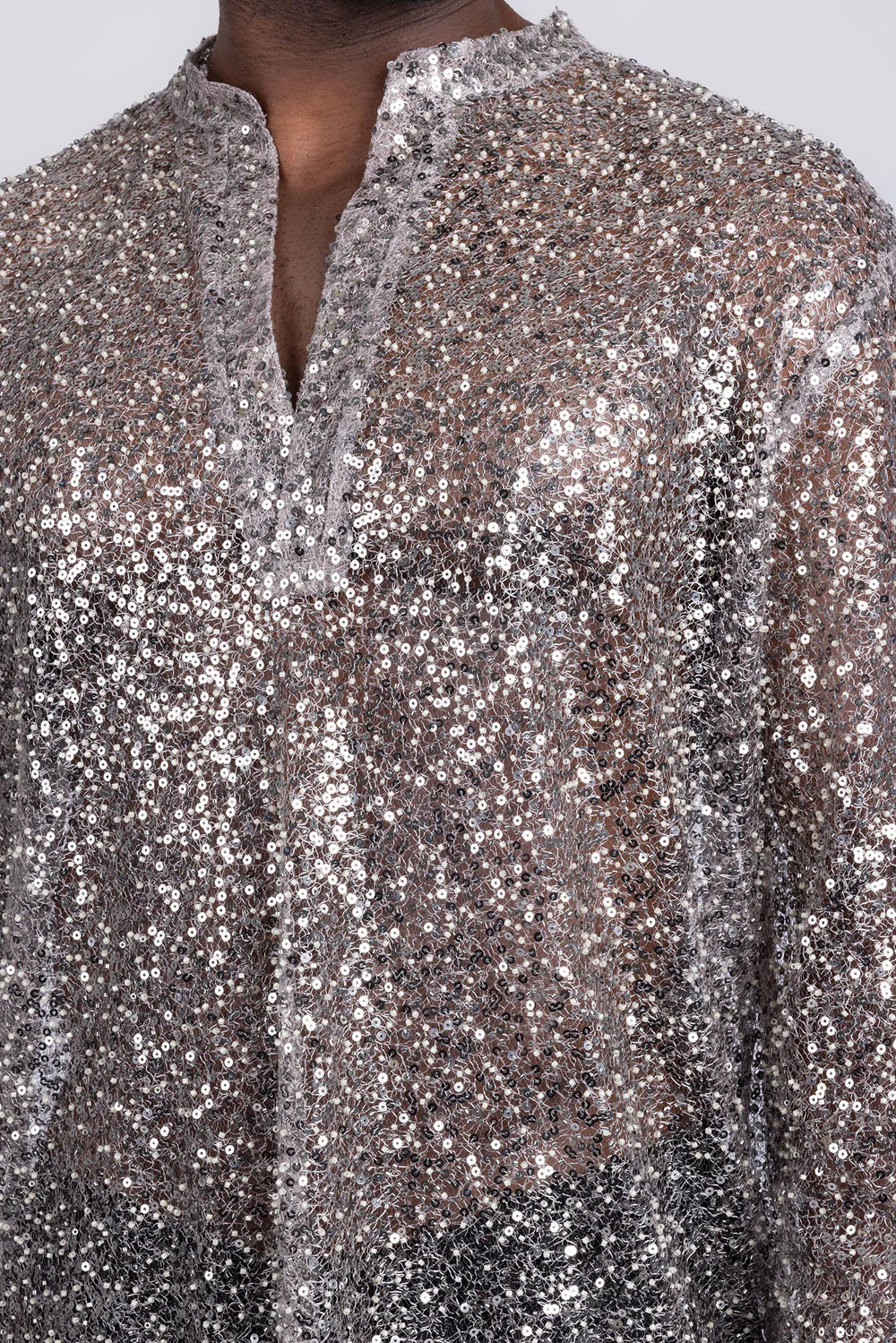 Chella Sequin Long Sleeve Beige