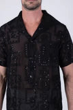 Cuban Embroidered Short Sleeve Shirt