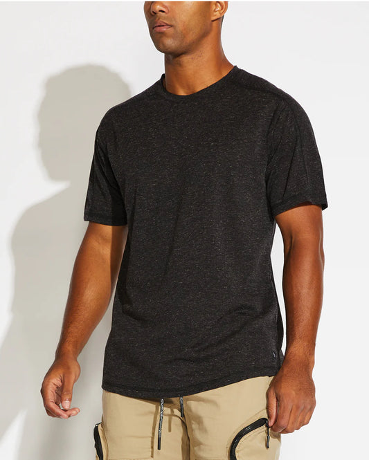 Raimi Shoulder Panel Tee Heather Black