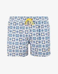 Printed Byron Shorts - Mykonos