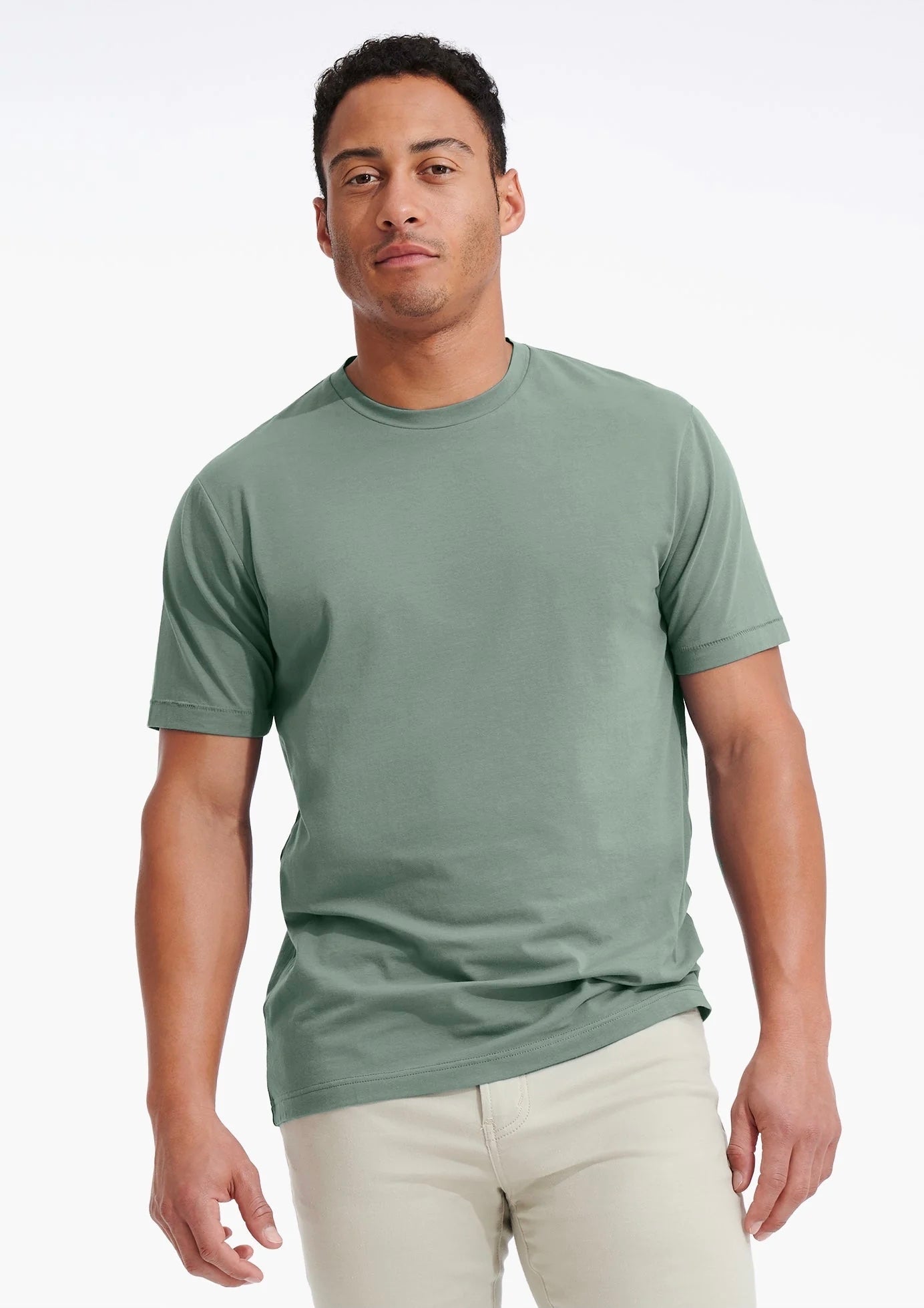 Cotton Stretch T-Shirt Olive