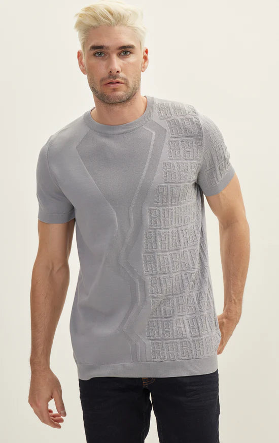 Grey Knitted T-Shirt