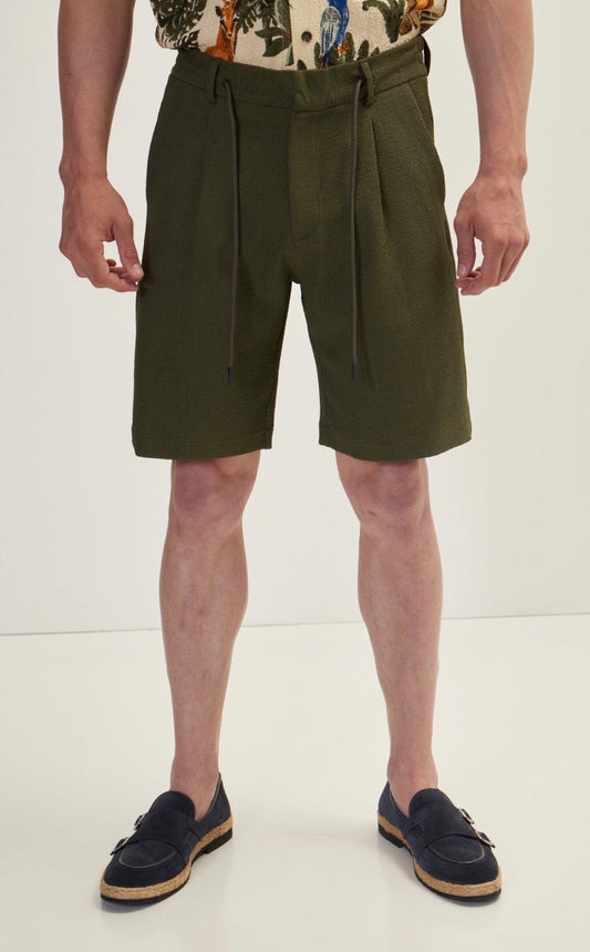 Waffle Dress Short Green