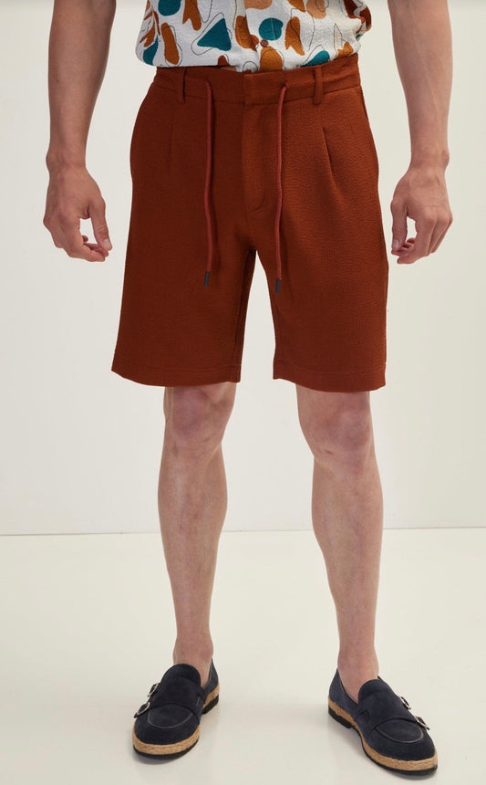 Waffle Dress Short Brown