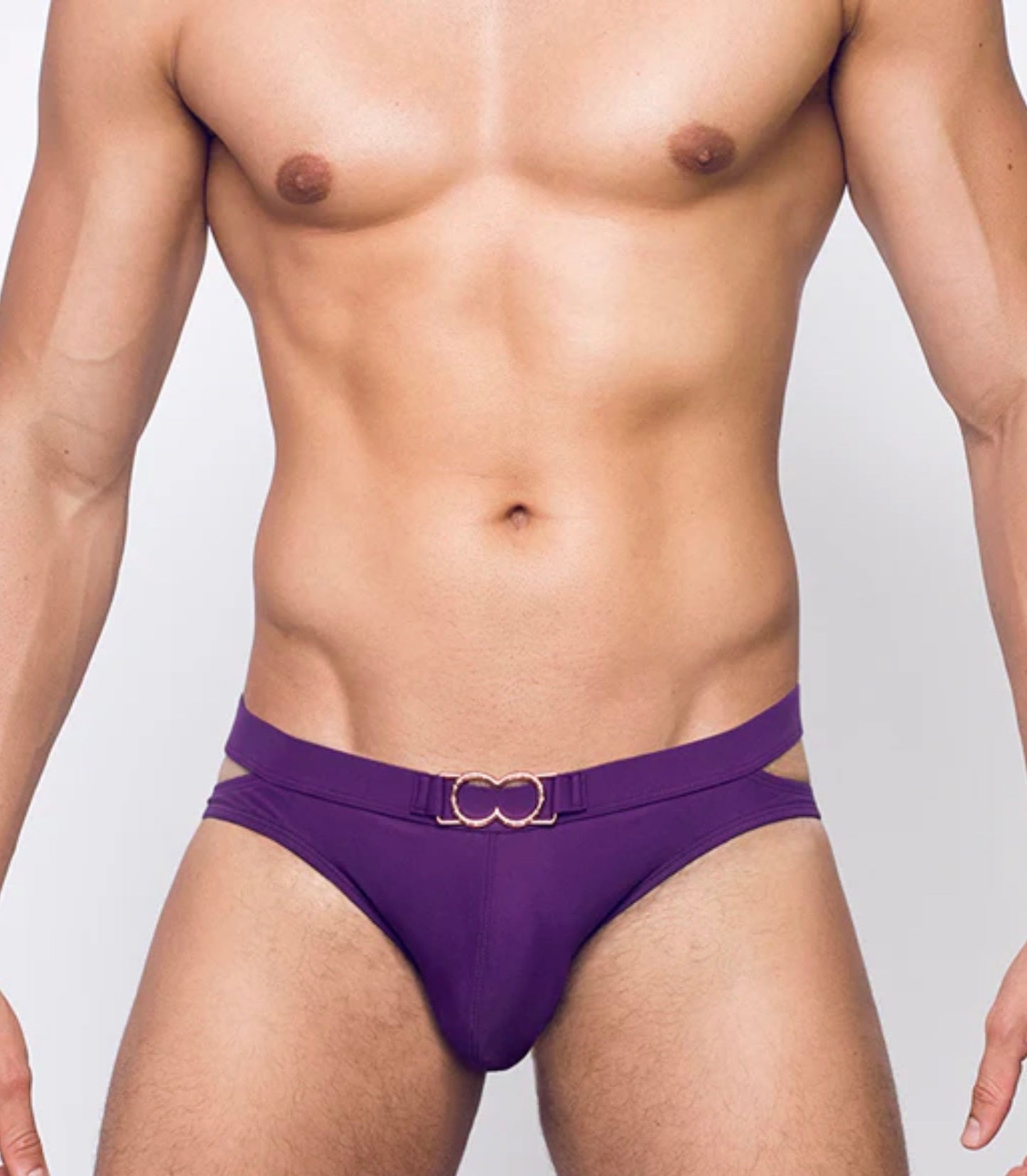 VB12 BLK Label Swim Brief Plum