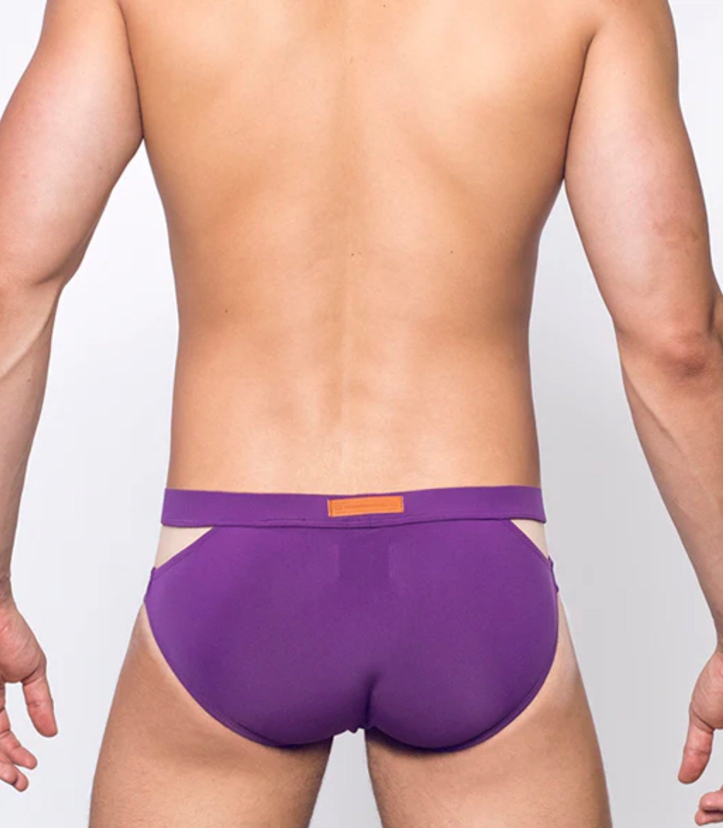 VB12 BLK Label Swim Brief Plum