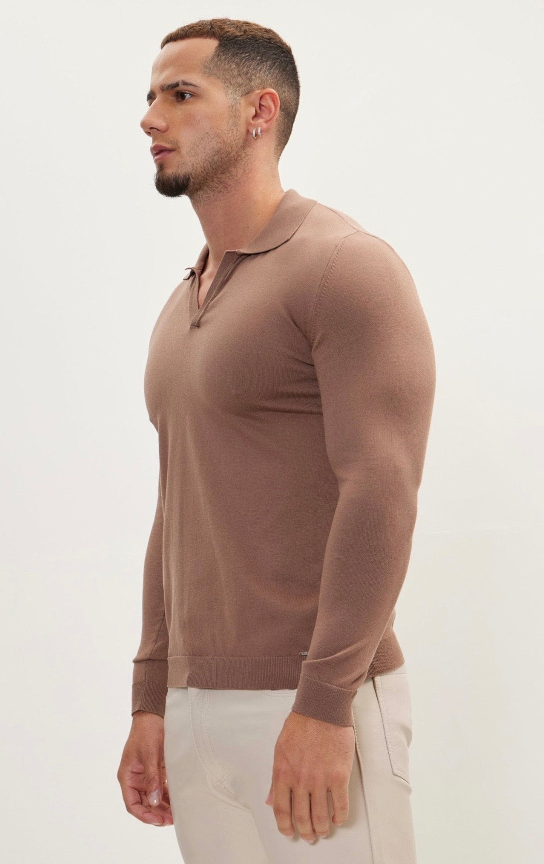 Long Sleeves T-Shirt Light Brown